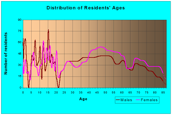 Bisbee, Arizona Age and Sex of Residents